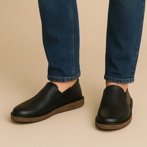 Birkenstock Callan Black Leather Slip on Loafers, EU 45 men's size 12